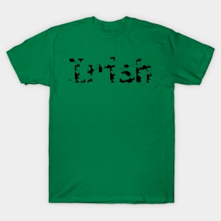 Irish Text with Shamrock Cut Out Pattern for St Patricks Day T-Shirt